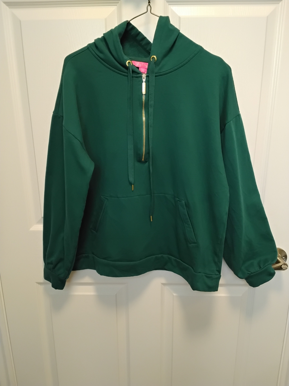 Lilly Pulitzer Emerald Green Half-Zip Hoodie